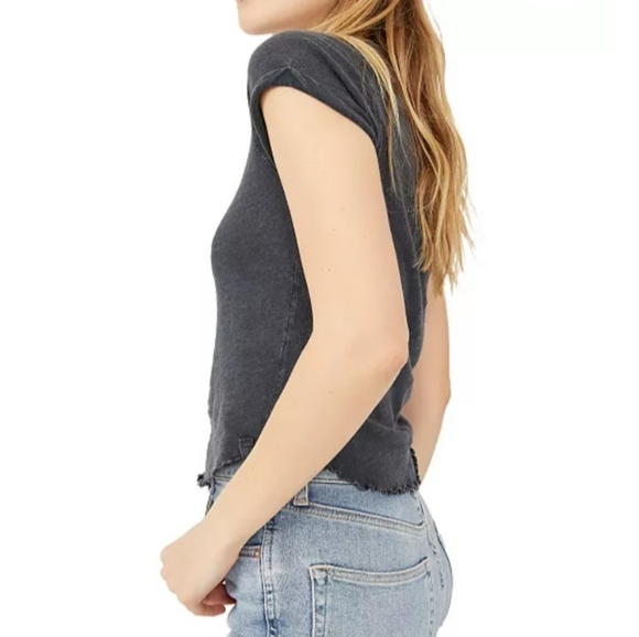 Free People Be My Baby Tee Shirt • Black • Small • We The Free - Picture 3 of 4